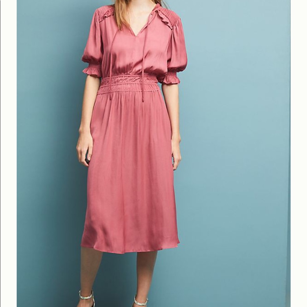 NWT ANTHROPOLOGIE MIDI DRESS - sage green - M